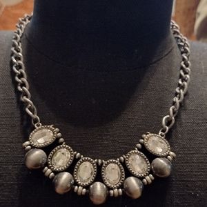 YCLM silver diamond vintage necklace